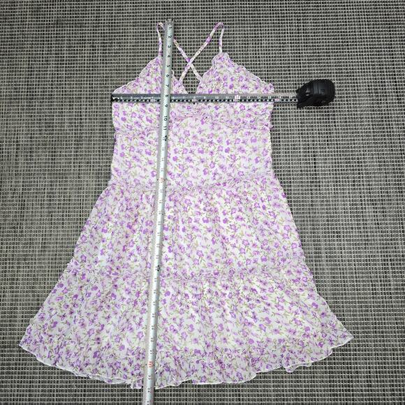 J for Justify Medium Y2K Purple Floral Baby Doll Cottagecore Coquette Boho Fairy - Picture 8 of 15